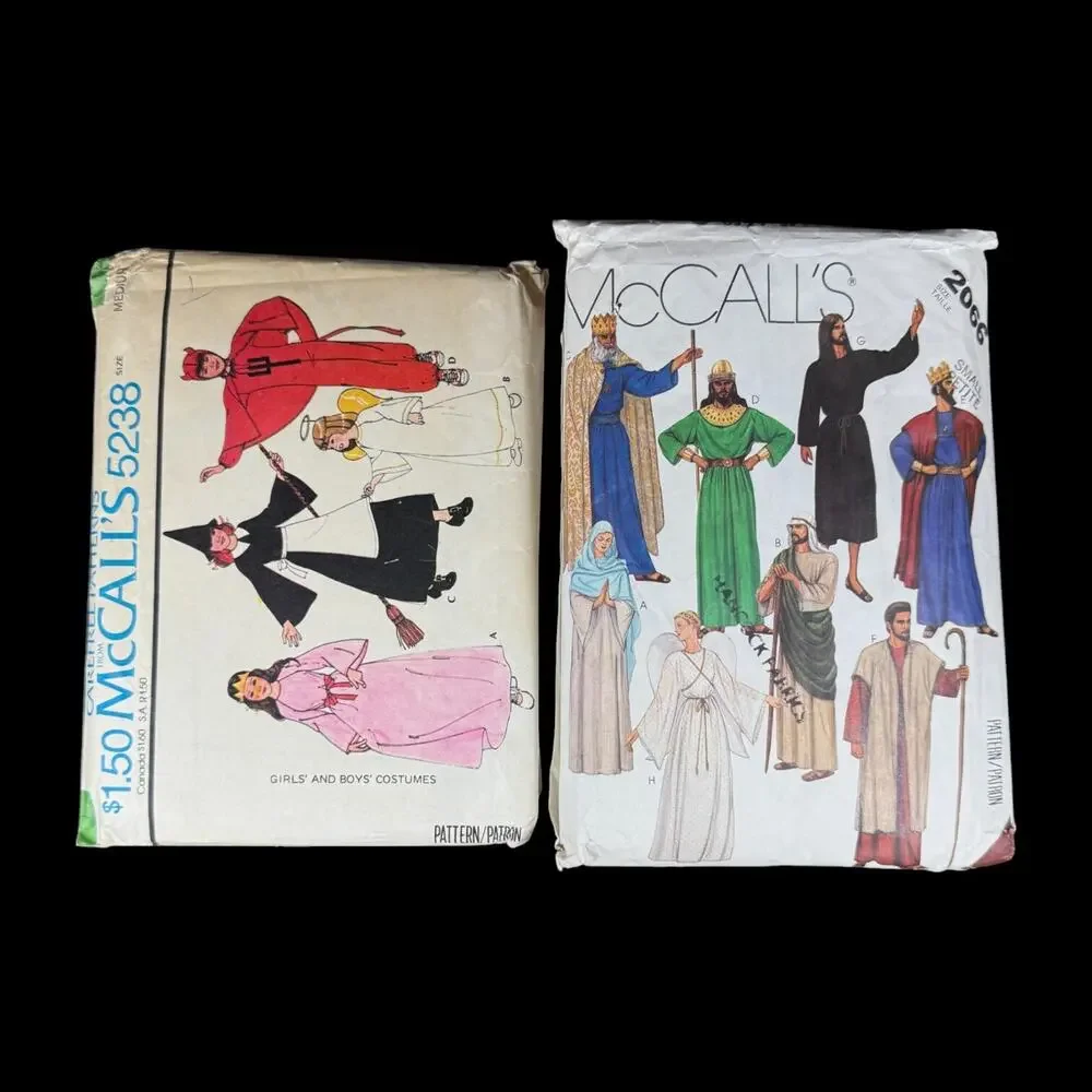 Lot of 2 McCall's Children's Costume Sewing Patterns 1970s Vintage